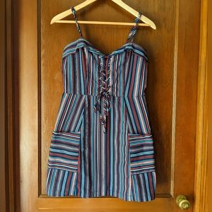 GB Gianni Bini Striped Mini Dress medium